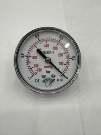 50 mm 1/4 Manometre Arkadan Bağlantılı 304 Paslanmaz Çelik Pirinç