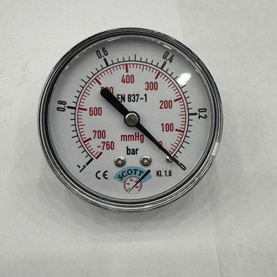 63 mm 1/4 Manometre Arkadan Bağlantılı 304 Paslanmaz Çelik Pirinç