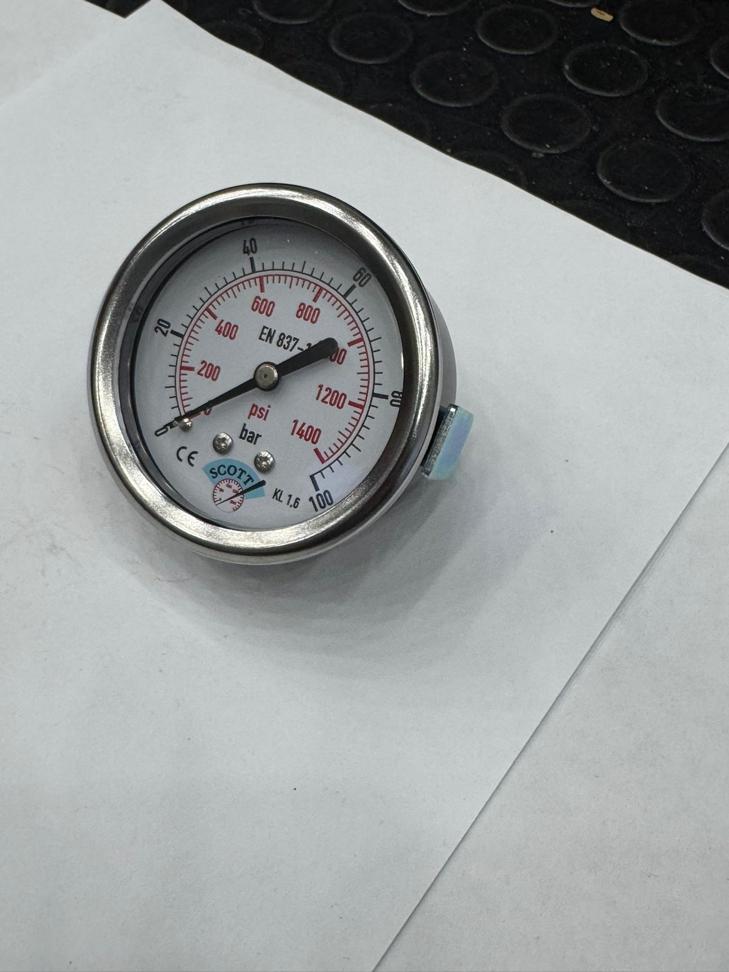 100 mm 1/2 Manometre Arkadan Panotip 304 Paslanmaz Çelik Pirinç