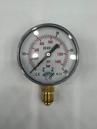 100 mm Kuru Tip 1/2 Manometre Alttan Bağlantılı 304 Paslanmaz Çelik Pirinç