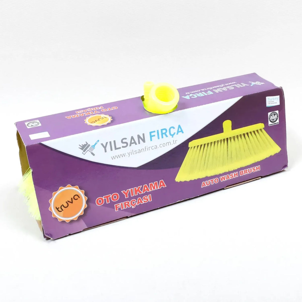 YILSAN Oto Fırça 20 cm Truva (Kutu) | Çizmez Profesyonel Araç Yıkama Fırçası – Geniş Yüzey