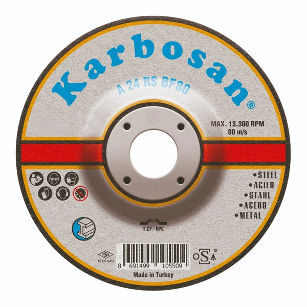 KARBOSAN NK Flex Taşlama Diski 180x6.4x22 | Metal Kesme ve Taşlama Taşı