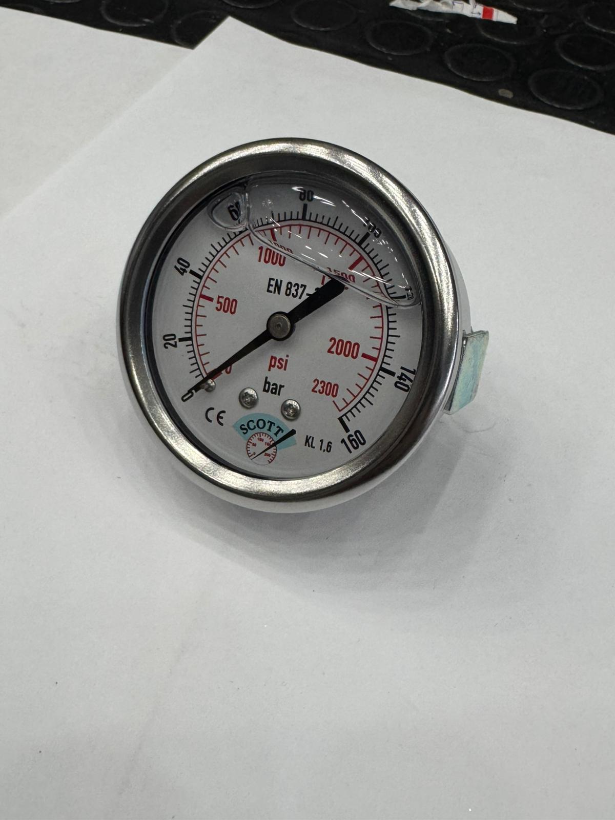 100 mm 1/2 Manometre Arkadan Bağlantılı Panotip 304 Paslanmaz Çelik Pirinç