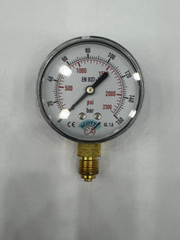 100 mm Kuru Tip 1/2 Manometre Alttan Bağlantılı 304 Paslanmaz Çelik Pirinç