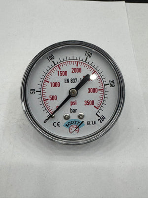 SCOTT 63 mm Gliserinli Manometre 1/4