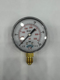 100 mm Kuru Tip 1/2 Manometre Alttan Bağlantılı 304 Paslanmaz Çelik Pirinç