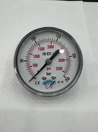 50 mm 1/4 Manometre Arkadan Bağlantılı 304 Paslanmaz Çelik Pirinç