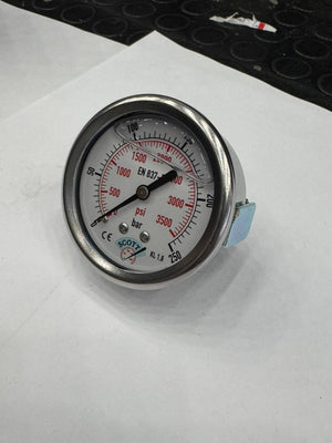 SCOTT 100 mm Panotip Manometre 1/2" Arkadan Bağlantılı | 0–250 bar