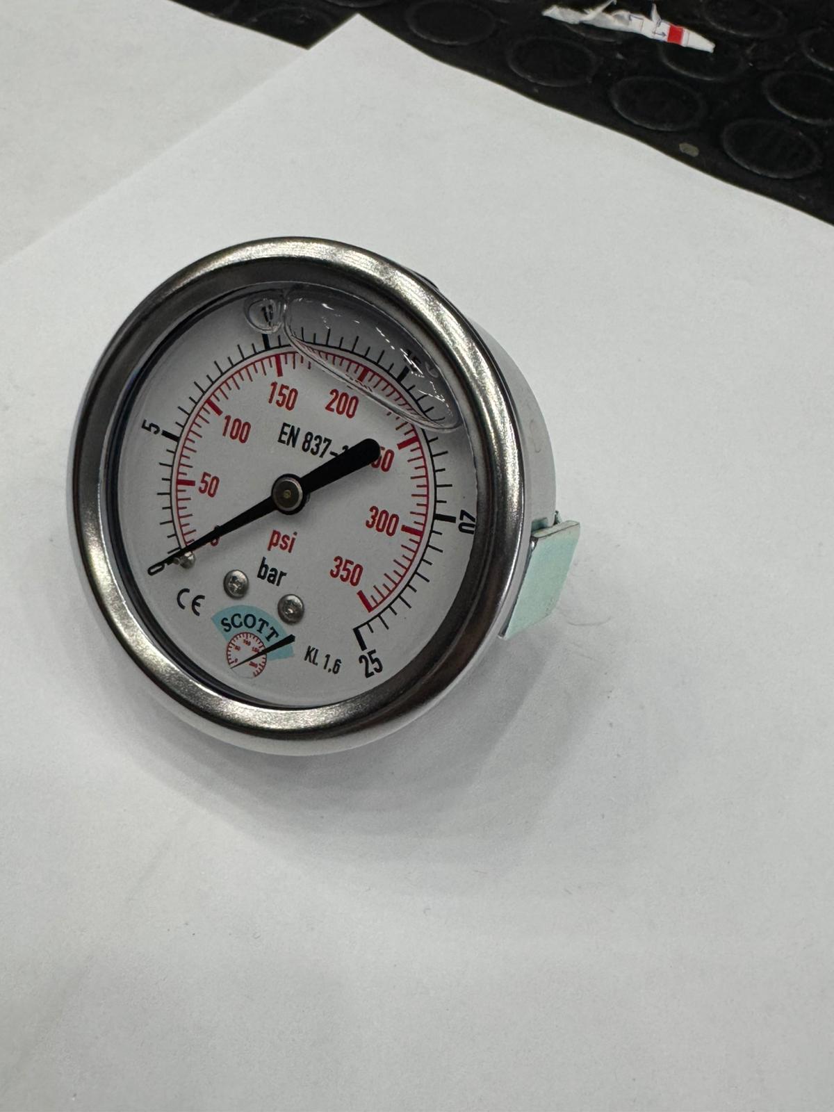 100 mm 1/2 Manometre Arkadan Bağlantılı Panotip 304 Paslanmaz Çelik Pirinç