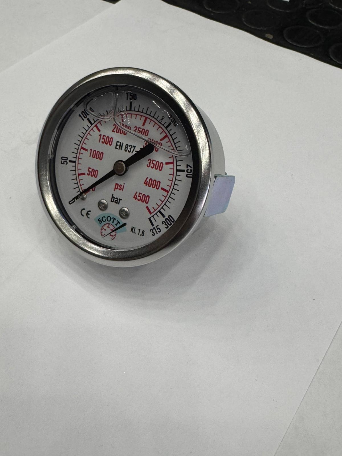 100 mm 1/2 Manometre Arkadan Bağlantılı Panotip 304 Paslanmaz Çelik Pirinç