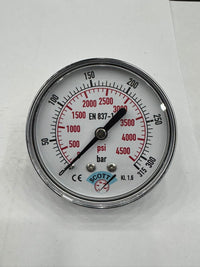 100 mm 1/2 Manometre Arkadan Bağlantılı 304 Paslanmaz Çelik Pirinç