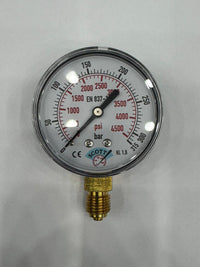 100 mm Kuru Tip 1/2 Manometre Alttan Bağlantılı 304 Paslanmaz Çelik Pirinç