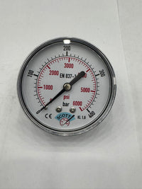 100 mm 1/2 Manometre Arkadan Bağlantılı 304 Paslanmaz Çelik Pirinç