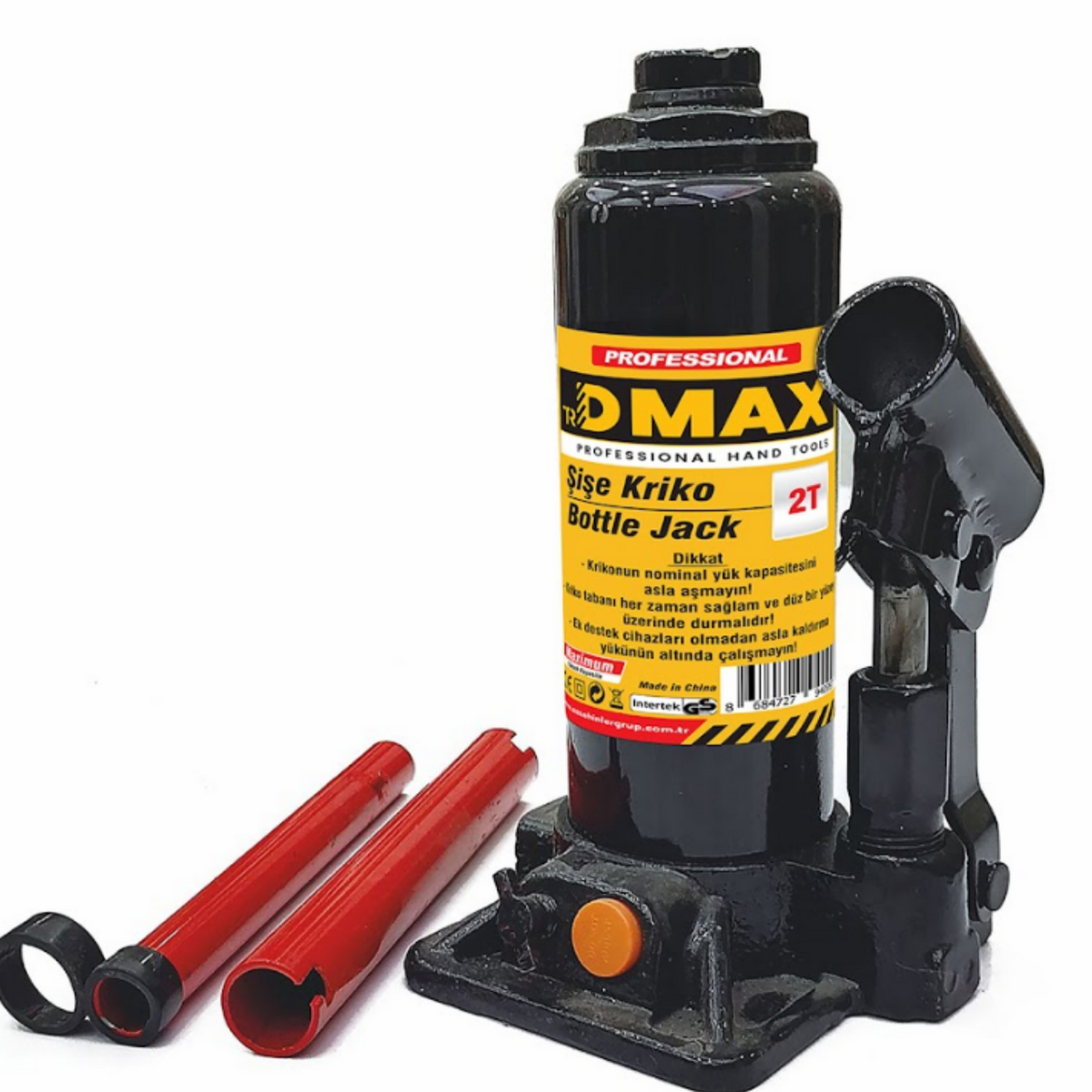 DMAX DMX4099 Şişe Kriko 2 Ton | Hidrolik Araç Kaldırma Krikosu
