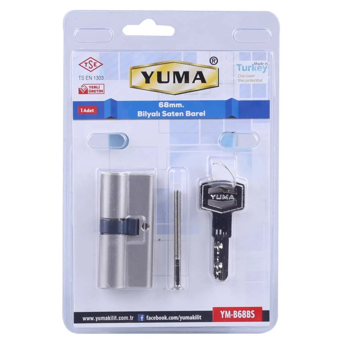 Yuma Bilyalı Barel 68 mm Saten YM-B68BS | Güvenli Kilit