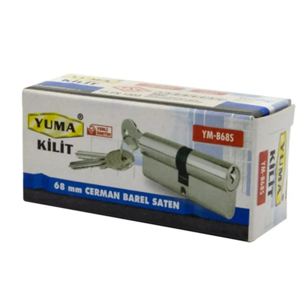 YUMA CERMAN Barel 68 mm Saten | YM-B68 Çelik Kapı Kilit Göbeği