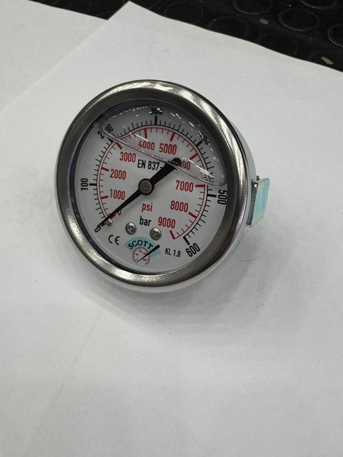 100 mm 1/2 Manometre Arkadan Bağlantılı Panotip 304 Paslanmaz Çelik Pirinç