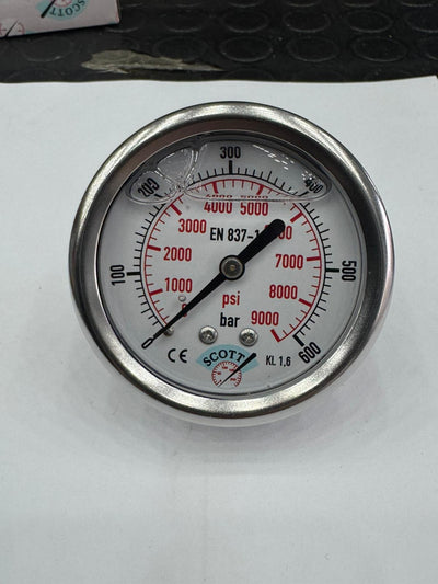 100mm Gliserinli Tip Manometre 1/2 Arkadan Bağlantı Ön Flaşlı 304 İnox Pirinç