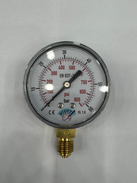 100 mm Kuru Tip 1/2 Manometre Alttan Bağlantılı 304 Paslanmaz Çelik Pirinç