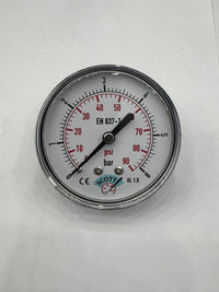 100 mm 1/2 Manometre Arkadan Bağlantılı 304 Paslanmaz Çelik Pirinç