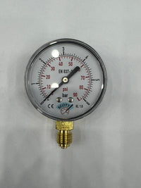 40 mm Kuru Tip 1/8 Manometre Alttan bağlantılı 304 Paslanmaz Çelik Pirinç