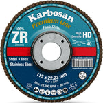 KARBOSAN Zirkonyum Flap Disk 180x22 40 Kum | Metal & Çelik Taşlama Diski