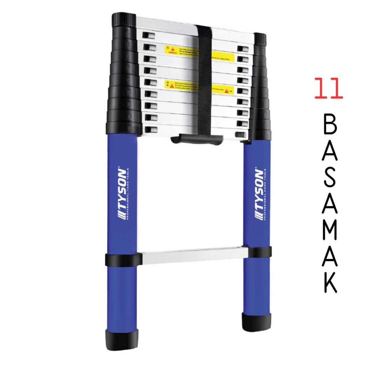 TYSON ALÜMİNYUM TELESKOPİK MERDİVEN 11 BAS TYS9147