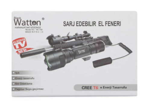 Güçlü Aparat Uyumlu Şarjlı Fener Wt-149