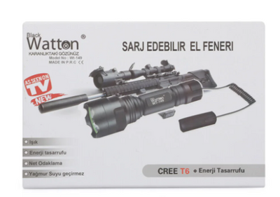 Güçlü Aparat Uyumlu Şarjlı Fener Wt-149