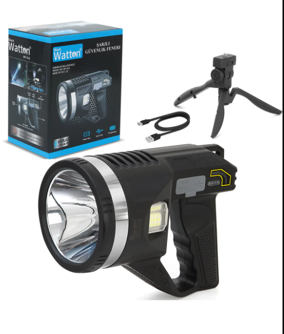 Tripod Şarjlı Güvenlik Feneri Wt-416
