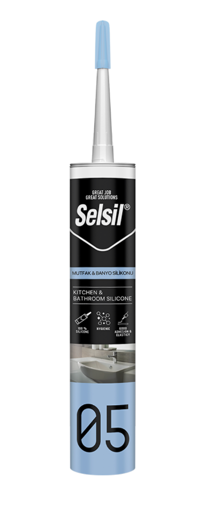 SELSİL Mutfak ve Banyo Silikonu 280 ml | Küf Önleyici Silikon