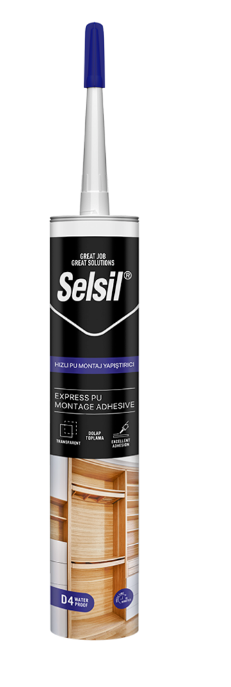 SELSİL Montage Yapıştırıcı Clearbond Şeffaf | Güçlü Şeffaf Montaj Yapıştırıcı