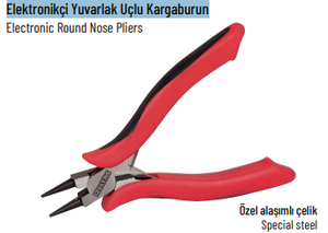 İZELTAŞ Elektronikçi Yuvarlak Uçlu Kargaburun 125 mm | Elektronikçi El Aleti