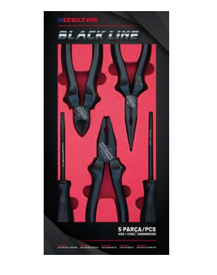 İZELTAŞ Black Line Set (5 Parça) | Profesyonel El Aleti Seti