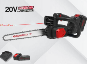 SPECCO Black Spark BS20V-30CMS Akülü Ağaç Kesme Makinesi 20V