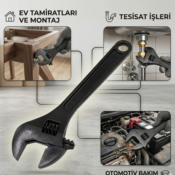 TYSON Kurbağacık Anahtar 10” | İngiliz Anahtarı 250 mm