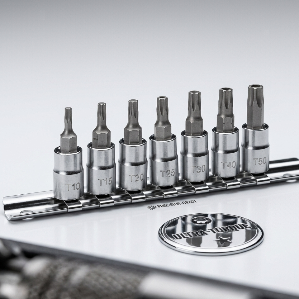 RETTA RTL0704 Lokmalı Delikli Torx 5 Köşe 7 Parça Set | Profesyonel Lokma Takımı