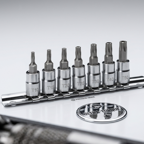 RETTA RTL0704 Lokmalı Delikli Torx 5 Köşe 7 Parça Set | Profesyonel Lokma Takımı