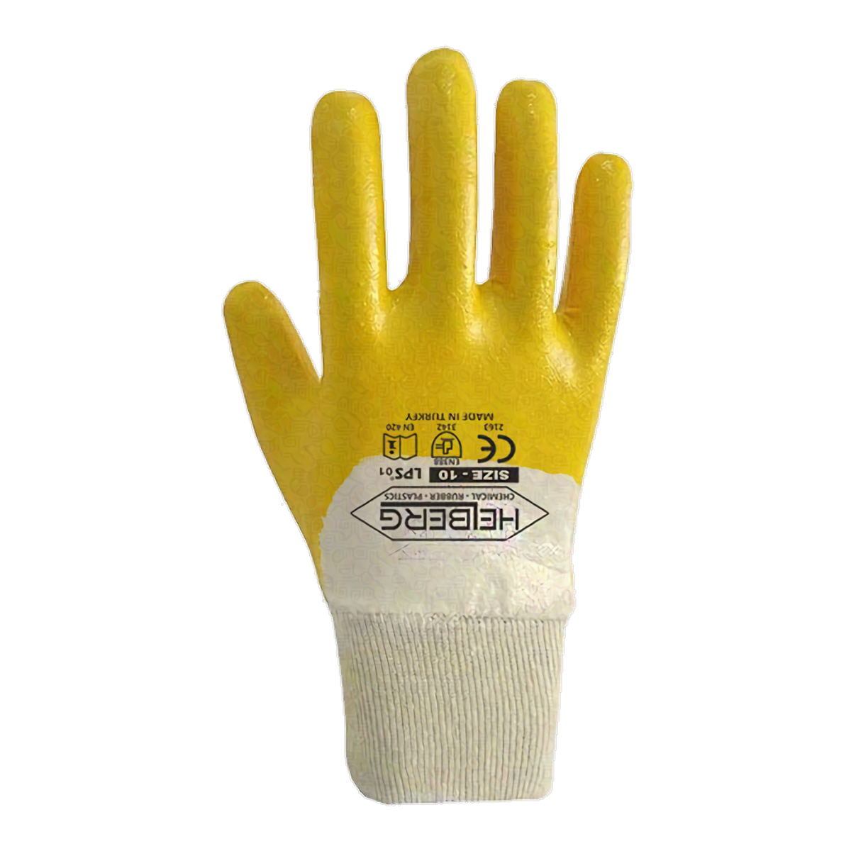 HELBERG NİTRİL ELDİVEN SARI NO: 10