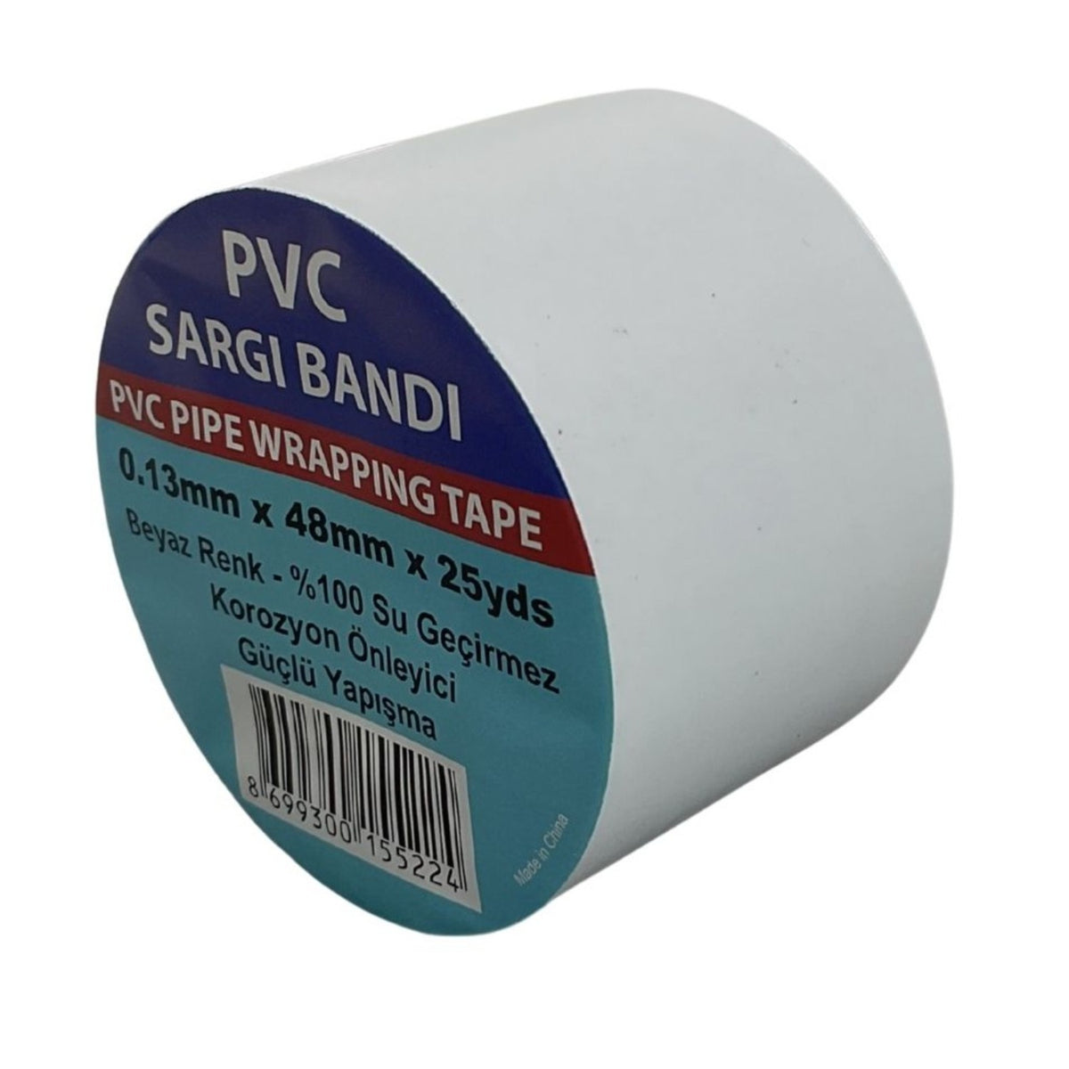 Atlas PVC Kanal (Sargı) Bantı (Beyaz) 48 mm x 25 yds (23 mt)