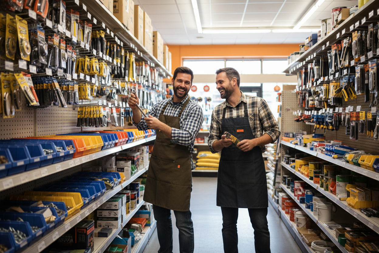 Birbiriyle iyi anlaşan iki yakın arkadaş ikisi de erkek hırdavat dükkanında çalışsınlar