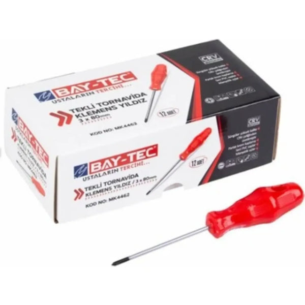 BAYTEC MK4462 Yıldız Tornavida – Dayanıklı Çelik Uç, Ergonomik Sap