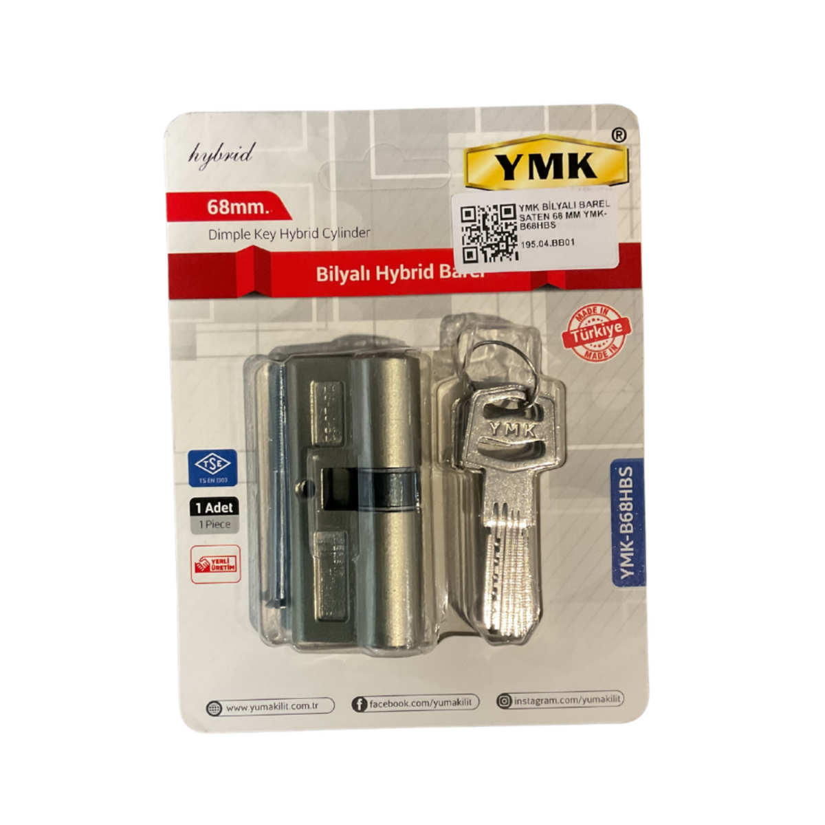 YMK Hibrit Bilyalı Saten Barel B68HBS | Güvenli Kilit