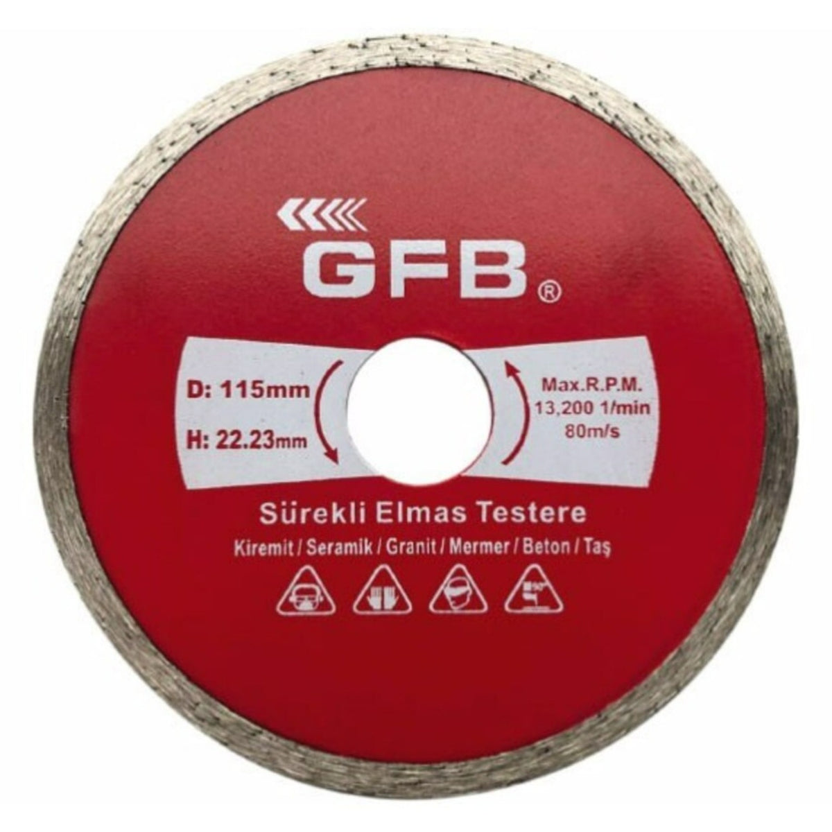 GFB TURBO ELMAS MERMER GRANİT KESME 115 MM 2385