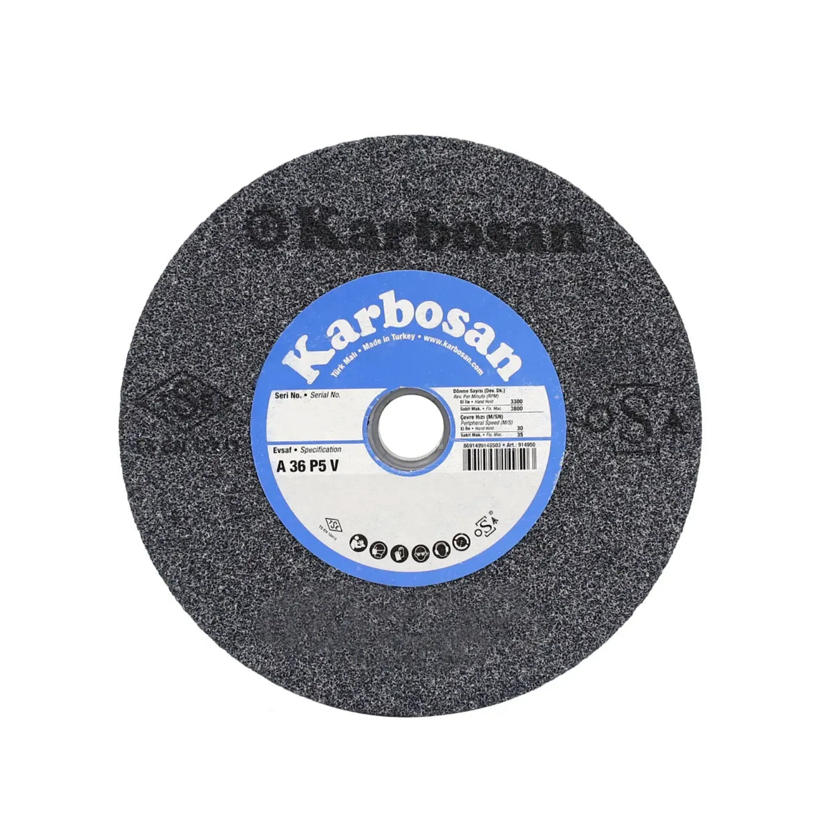 KARBOSAN NK Taşlama Taşı 150x20x20 36 Kum | Metal Bileme & Taşlama Taşı