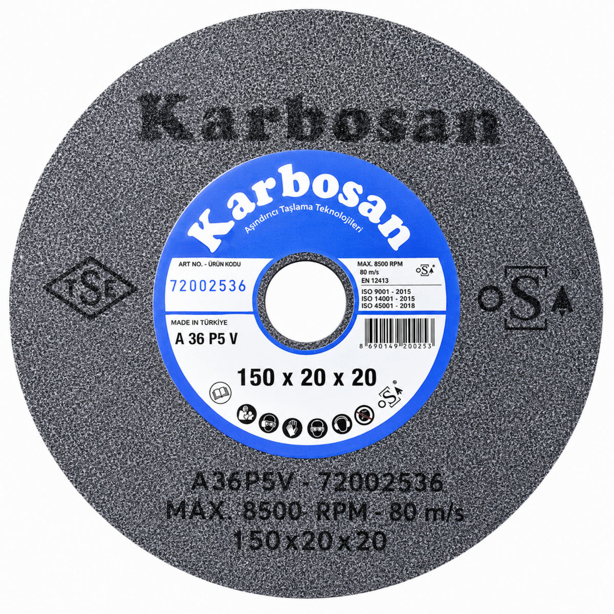 KARBOSAN TAŞLAMA TAŞI NK 36 150X20X20 (914870)