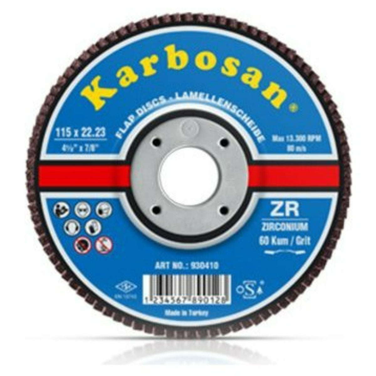 KARBOSAN ZİRKONYUM FLAP DİSK 115x22 40 KUM(983450)