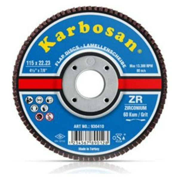 KARBOSAN ZİRKONYUM FLAP DİSK 115x22 40 KUM(983450)