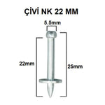 Akdeniz Çivi NK 22 mm | Endüstriyel Çelik Montaj Çivisi